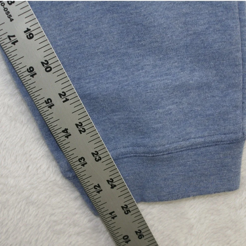 TravisMathew Mens Blue Heathered Fleece Jogger Sweatpants Small Drawstring Cuffs
